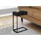 Monarch Specialties Accent Table - Black / Black Metal With A Drawer I 3600 - alternate 4